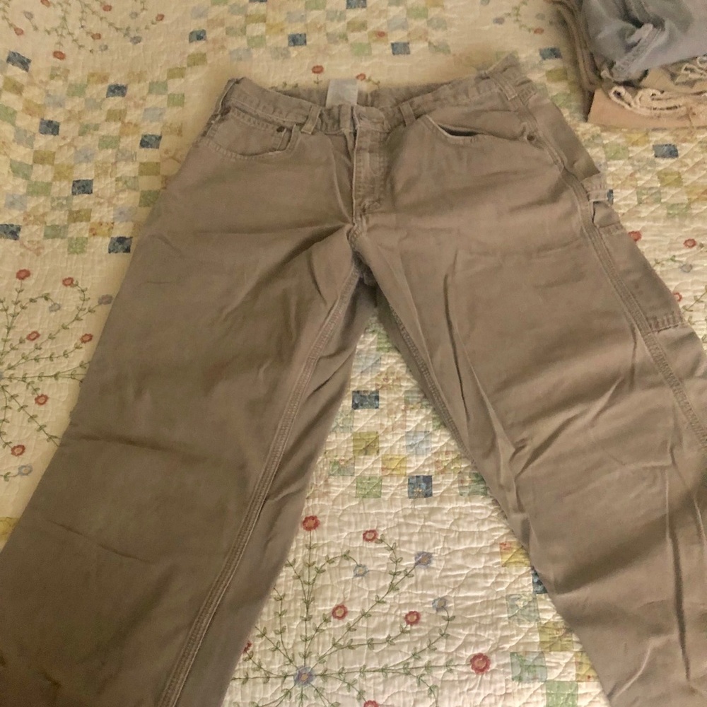 Tan Carhartt work pants 33x32